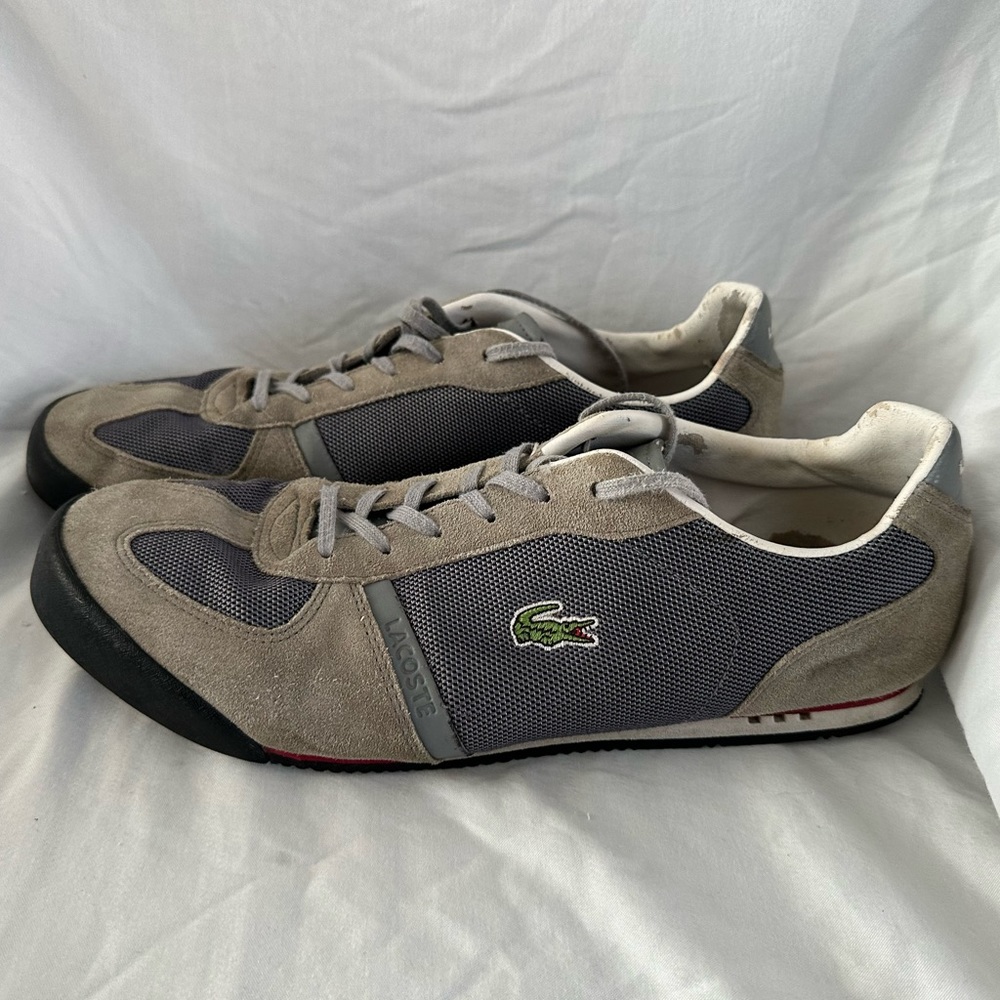 Lacoste Aleron St Spm Gray Shoes Size10.5
